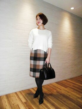 Salon de la Trinite'新宿店スタッフさん（レディース・168cm）の秋コーディネート