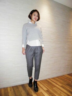 Salon de la Trinite'新宿店スタッフさん（レディース・168cm）の秋コーディネート