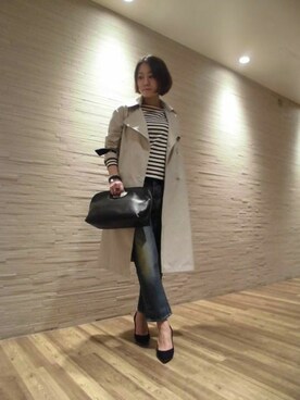 「Salon de la Trinite'/D'issy（サロン デュ ラ トリニーテ/ディッシー）のアイテム」を使った、Salon de la Trinite'新宿店スタッフさん（レディース・168cm）の春コーディネート