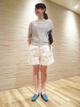 「pense'e（パンセ）のアイテム」を使った、Salon de la Trinite'新宿店スタッフさん（レディース・160cm）の夏コーディネート