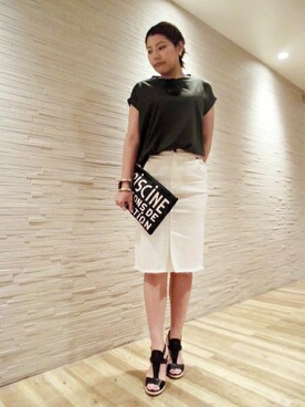 Salon de la Trinite'新宿店スタッフさん（レディース・162cm）の夏コーディネート