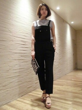 「pense'e（パンセ）のアイテム（パンツ）」を使った、Salon de la Trinite'新宿店スタッフさん（レディース・168cm）の夏コーディネート