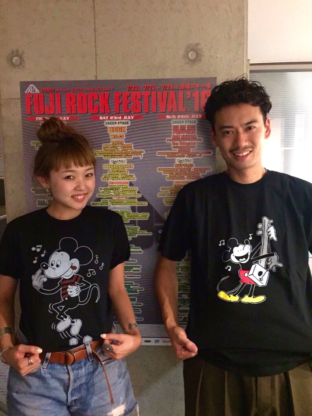 「フジロック、fujirock、BEAMS、Ray BEAMS、Tシャツ、コラボレーション」｜「Ray BEAMSの＜WOMEN＞FUJI ROCK FESTIVAL’16×BEAMS / DANCE【WEB限定】（Tシャツ/カットソー、ブラック系）」を使った、SAKKOさん（レディース・165cm）の夏コーディネートの1枚目の写真