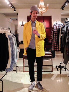 「MAISON KITSUNE」｜「アイテム（その他アウター）」を使った、YutaItoさん（メンズ・180cm）の冬コーディネート