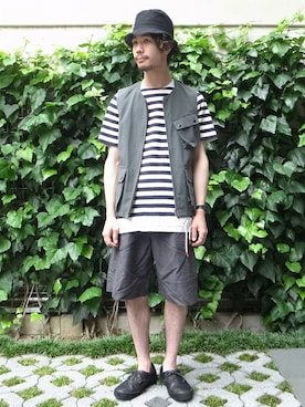 「動物モチーフ」｜「アイテム（その他シューズ）」を使った、YutaItoさん（メンズ・180cm）の夏コーディネート