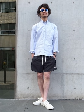 「膝上ショーツ」｜「アイテム（水着/着物・浴衣）」を使った、YutaItoさん（メンズ・180cm）の夏コーディネート