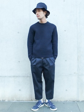「ITTY BITTY（イッティービッティー）のアイテム（ニット/セーター）」を使った、YutaItoさん（メンズ・180cm）の秋コーディネート
