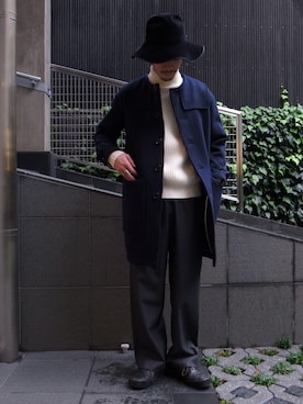 「markaware（マーカウェア）のアイテム（ダッフルコート）」を使った、YutaItoさん（メンズ・180cm）の秋コーディネート