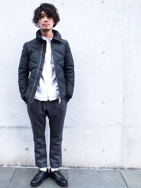 「tricker's」｜「アイテム（ダウンジャケット/コート）」を使った、YutaItoさん（メンズ・180cm）の冬コーディネート