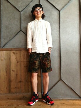 「HAMNETT（ハムネット）のアイテム（アクセサリー）」を使った、カヤマユウタ▼▲▼▲さん（メンズ・175cm）の夏コーディネート