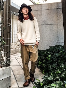 「HAMNETT（ハムネット）のアイテム」を使った、カヤマユウタ▼▲▼▲さん（メンズ・175cm）の秋コーディネート