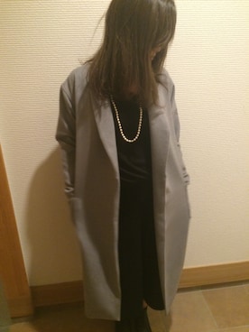 「同窓会」｜「アイテム（その他アウター）」を使った、yukariさん（レディース・167cm）の冬コーディネート