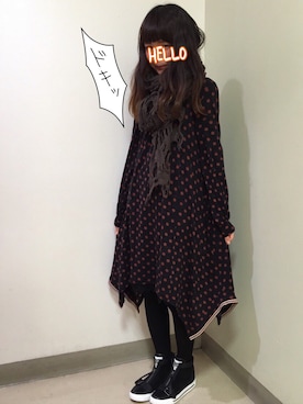 「Marc by Marc Jacobs（マークバイマークジェイコブス）のアイテム（スニーカー）」を使った、はちさん（レディース・155cm）の冬コーディネート