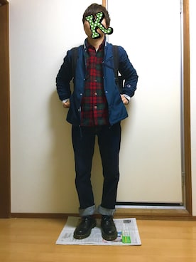 「新年一発目」｜「アイテム（ナイロンジャケット）」を使った、KaZKさん（メンズ・158cm）の冬コーディネート