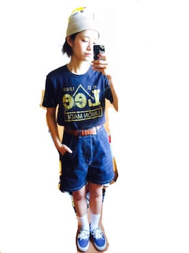 平居姉妹さん（レディース・163cm）の夏コーディネート