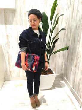 「SpRay（スプレイ）のアイテム（デニムジャケット）」を使った、SpRay名古屋茶屋店さん（レディース・154cm）の秋コーディネート