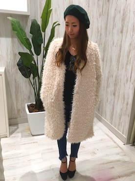 「SpRay（スプレイ）のアイテム（ノーカラージャケット）」を使った、SpRay名古屋茶屋店さん（レディース・157cm）の秋コーディネート
