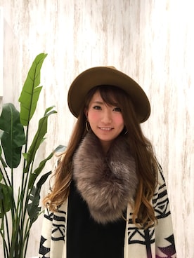 「アイテム（ネックウォーマー/スヌード）」を使った、SpRay名古屋茶屋店さん（レディース・157cm）の秋コーディネート