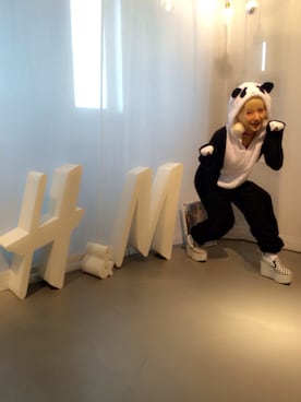 「H&M（エイチ・アンド・エム）のアイテム（つなぎ/オールインワン）」を使った、中川友里 yurinakagawa   さん（レディース・163cm）の秋コーディネート