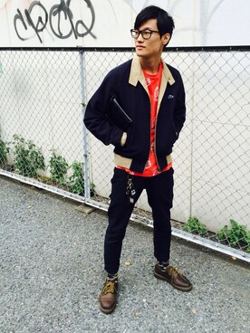「crocodile（クロコダイル）のアイテム（ジャケット/アウター）」を使った、CHIAKIさん（メンズ・175cm）の秋コーディネート