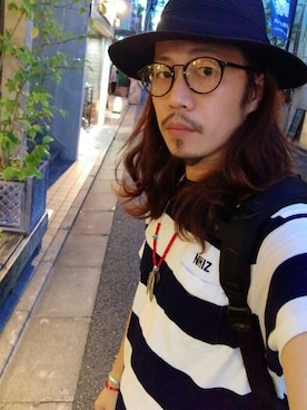 「NHIZのアイテム」を使った、Yang Kee Lungさん（メンズ・172cm）の秋コーディネート