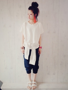 「mat quotidien（マトコテディアン）のアイテム」を使った、soranotoiroさん（レディース・160cm）の春コーディネート