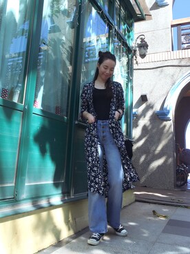 「Lulus（-）のアイテム（その他アウター）」を使った、Joさん（レディース・160cm）の秋コーディネート