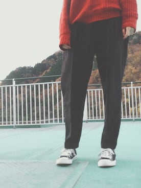 「アイテム（パンツ）」を使った、ナツミさん（レディース・180cm）の秋コーディネート