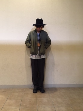 「UNUSED」｜「アイテム（財布/小物）」を使った、あんころもちさん（メンズ・174cm）の春コーディネート