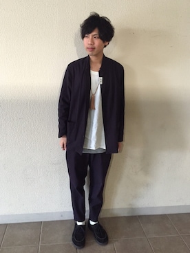 「theSakaki」｜「アイテム（ジャケット/アウター）」を使った、あんころもちさん（メンズ・174cm）の春コーディネート