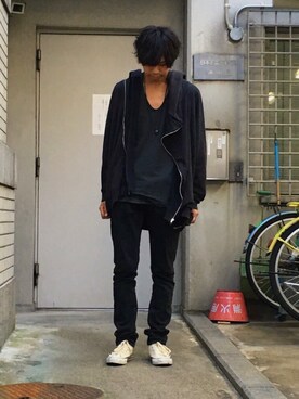 「DEADMAN（デッドマン）のアイテム」を使った、あんころもちさん（メンズ・174cm）の春コーディネート