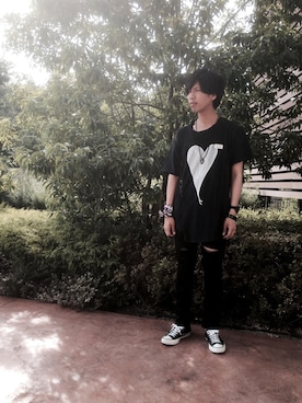 「LABRAT（ラブラット）のアイテム（パンツ）」を使った、あんころもちゃさん（メンズ・174cm）の夏コーディネート