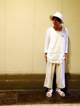 「theSakaki」｜「アイテム（パンツ）」を使った、あんころもちさん（メンズ・174cm）の夏コーディネート