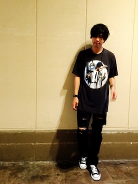 「LABRAT（ラブラット）のアイテム（パンツ）」を使った、あんころもちゃさん（メンズ・174cm）の夏コーディネート