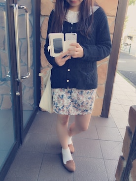「白シャツ×ニット」｜「アイテム（その他）」を使った、yuu ...♩#さん（レディース・163cm）の秋コーディネート