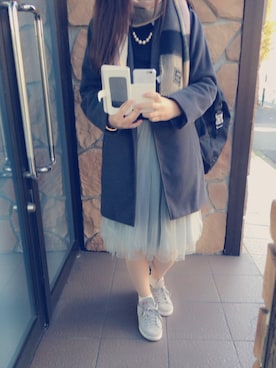 「DISCOAT（ディスコート）のアイテム（その他シューズ）」を使った、yuu ...♩#さん（レディース・163cm）の冬コーディネート