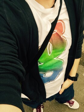 「アイテム（メッセンジャーバッグ、グリーン系）」を使った、unknownresearchさん（メンズ・165cm）の秋コーディネート