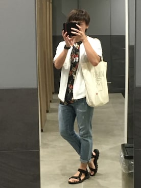 「総柄トップス」｜「アイテム（ブルゾン）」を使った、Takuya∞さん（メンズ・170cm）の秋コーディネート