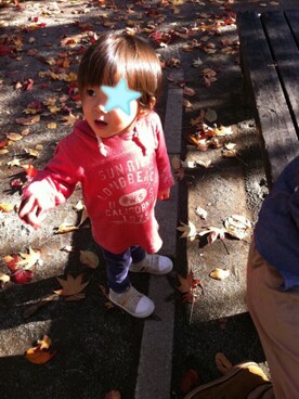 「フード」｜aoiro☺︎さん（キッズ・80cm）の冬コーディネート