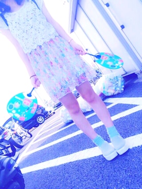 「花火」｜「アイテム（ワンピース/ドレス）」を使った、ぁぁさん（レディース・159cm）の春コーディネート