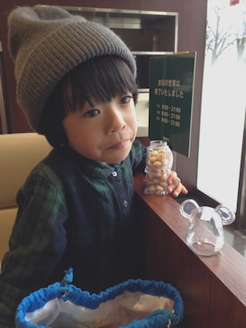 「タータンチェック」｜yun☺︎さん（キッズ・100cm）の春コーディネート