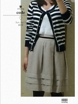 「ひざ丈スカート」｜marchさん（レディース・150cm・30代）の春コーディネート