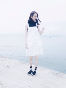 「Nike flyknit」｜「アイテム（ワンピース/ドレス）」を使った、ipyiさん（レディース・163cm）の秋コーディネート