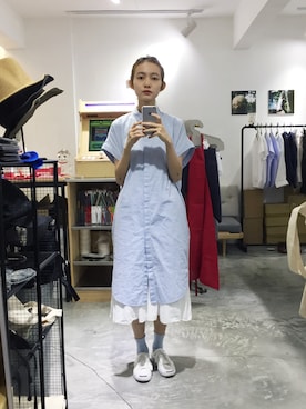 「MONKI（モンキ）のアイテム（チュニック）」を使った、ipyiさん（レディース・163cm）の秋コーディネート