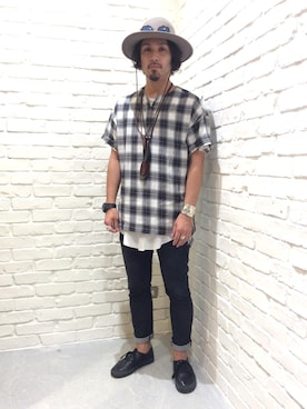 「アイテム（タンクトップ）」を使った、ビームス 神戸さん（メンズ・176cm・30代）の夏コーディネート