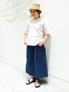 「KICS DOCUMENT.（キクス ドキュメント）のアイテム」を使った、ビームス 神戸さん（レディース・157cm）の夏コーディネート