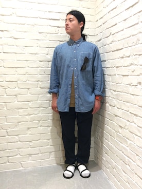 「アイテム（サンダル）」を使った、ビームス 神戸さん（メンズ・167cm）の夏コーディネート