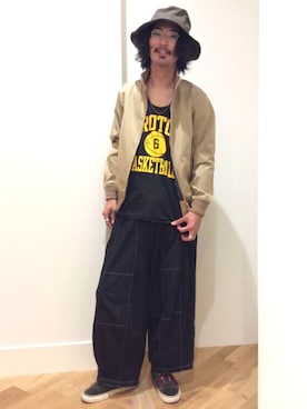 「アイテム（ブルゾン）」を使った、ビームス 神戸さん（メンズ・183cm）の秋コーディネート