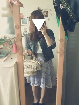 「GRL（グレイル）のアイテム（ピアス（両耳用））」を使った、あおさん（レディース・150cm）の春コーディネート