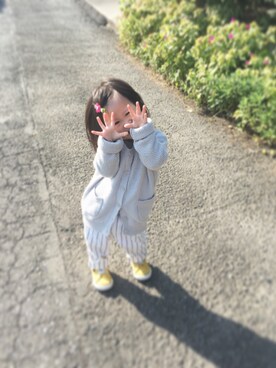 「Carter's（カーターズ）のアイテム（ジャケット/アウター）」を使った、ririnncoさん（キッズ・80cm）の秋コーディネート